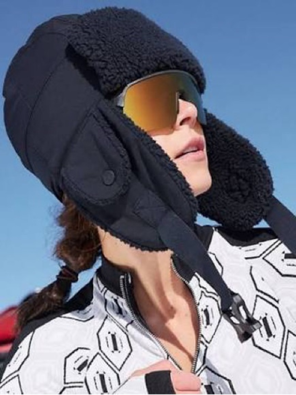 🆕 Free People North Star Trapper Black Sherpa Hat